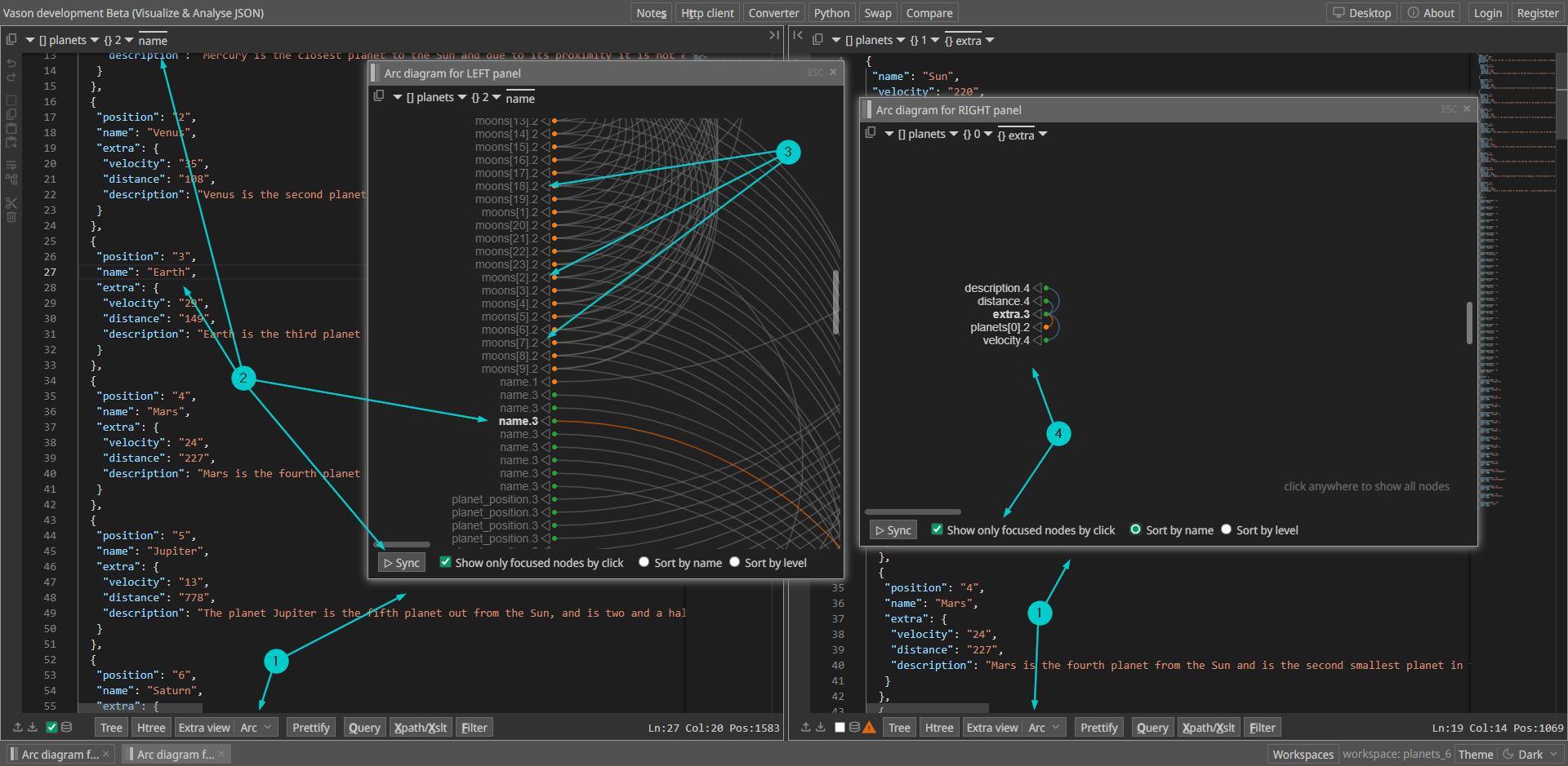 Arc diagram_view
