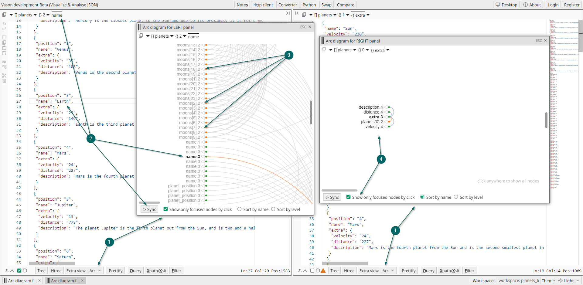 Arc diagram_view