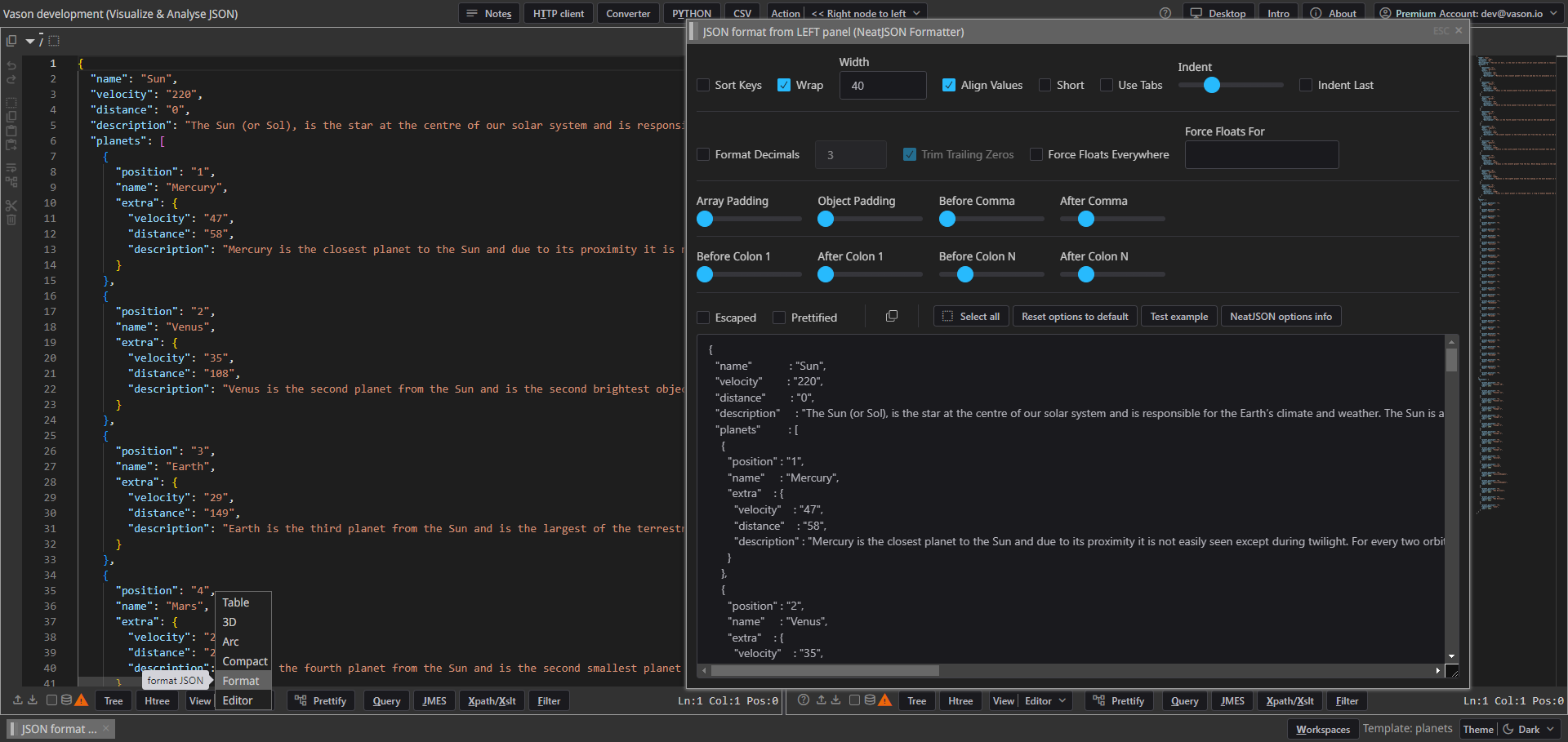 JSON Format