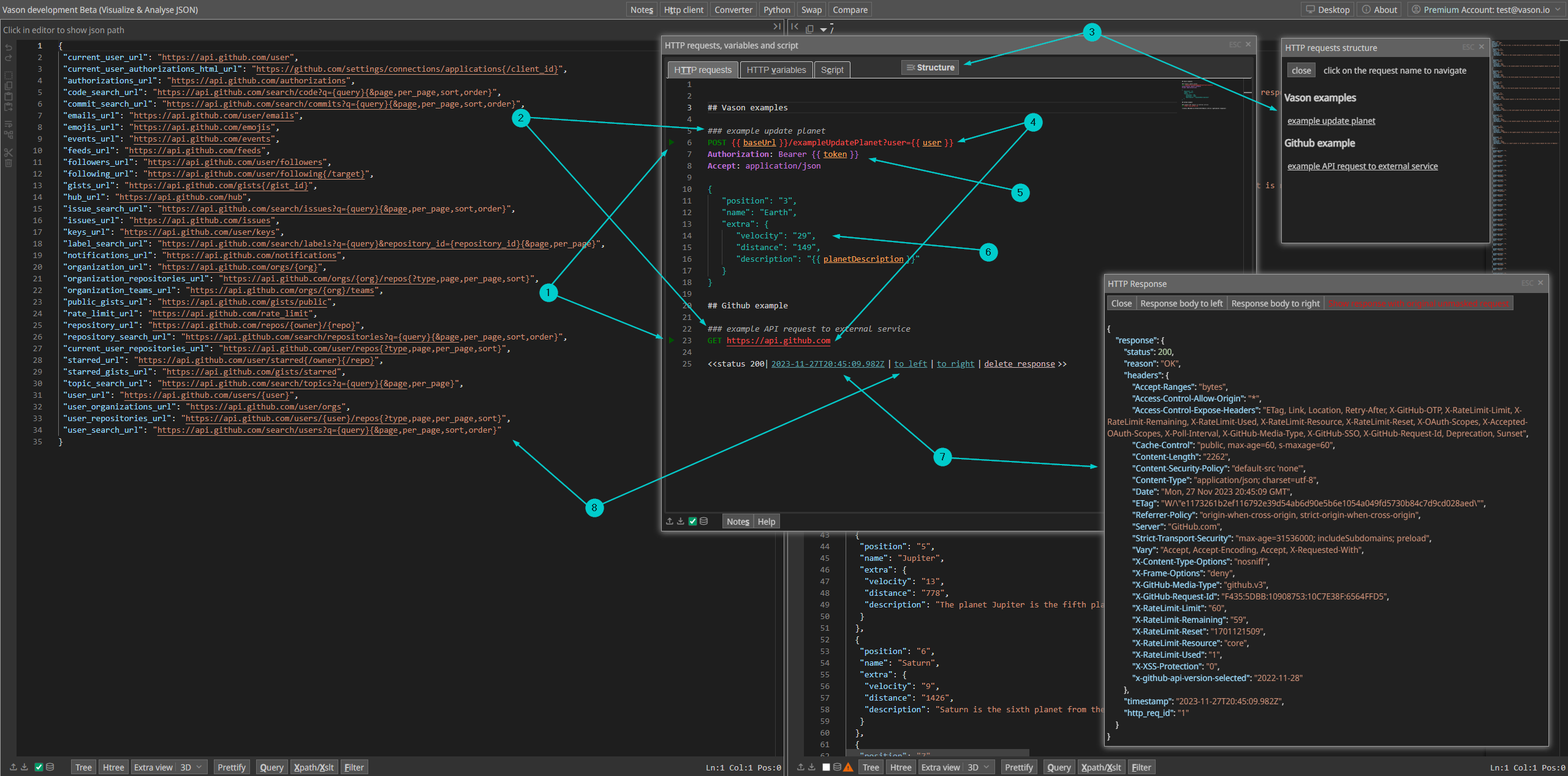 HTTP requests using lightweight online HTTP client