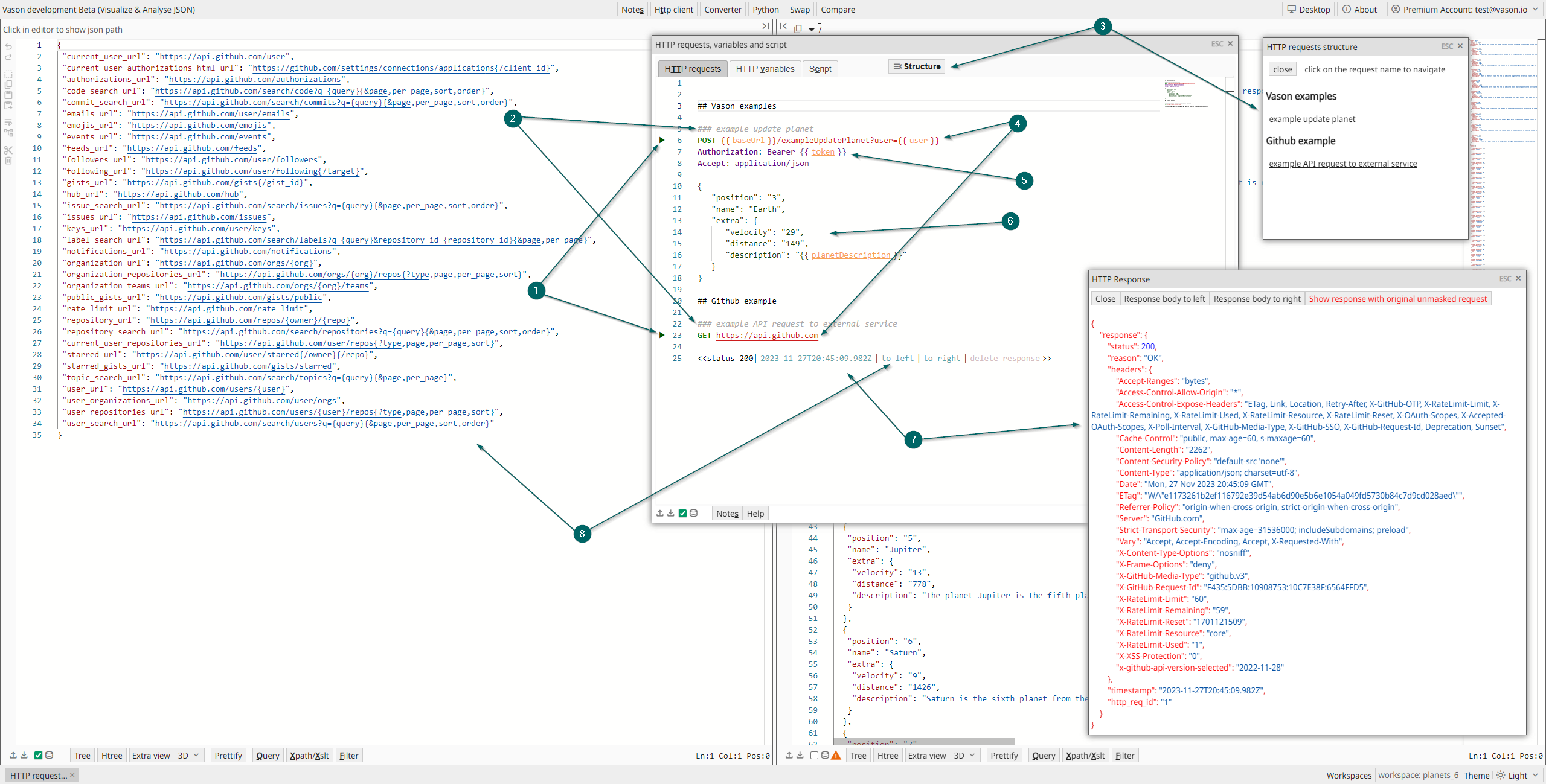 HTTP requests using lightweight online HTTP client